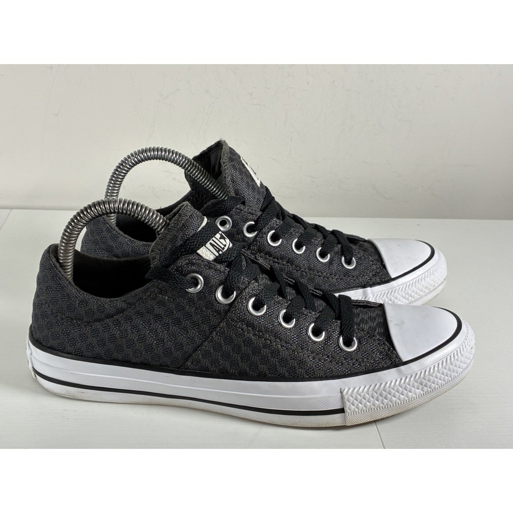 Womens All Star Chuck Taylor Low Top Checker Dark Grey Size 8